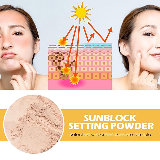 Sunscreen Setting Powde Spf 50 Pa++Mineral Setting Powder Lightweight Concealer