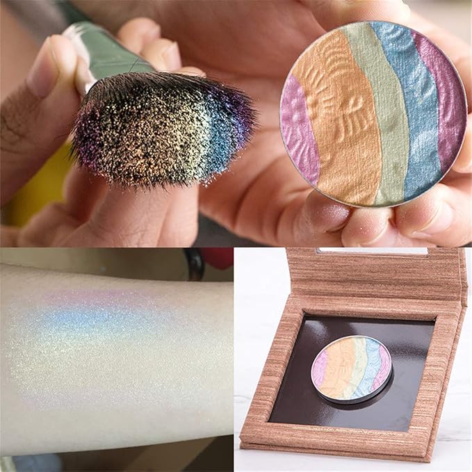 Pro 6 Colors 3D Baked Rainbow Highlighter Eyeshadow