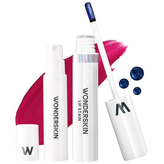 Wonderskin Wonder Blading Lip Stain Peel Off and Reveal Kit - Long Lasting, Waterproof Pink Lip Tint, Transfer Proof Natural Makeup Stain Kit (Darling)