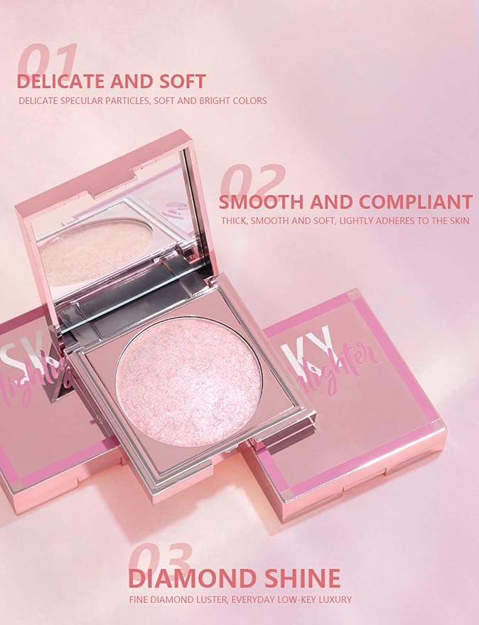 MAEPEOR Face Highlighter Palette 8 Colors Smooth Shimmer (ilt Purple) 02 G