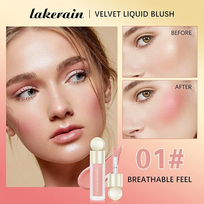 Liquid Blush, Natural Matte Velvet Finish, Soft Cream Nude Pink)