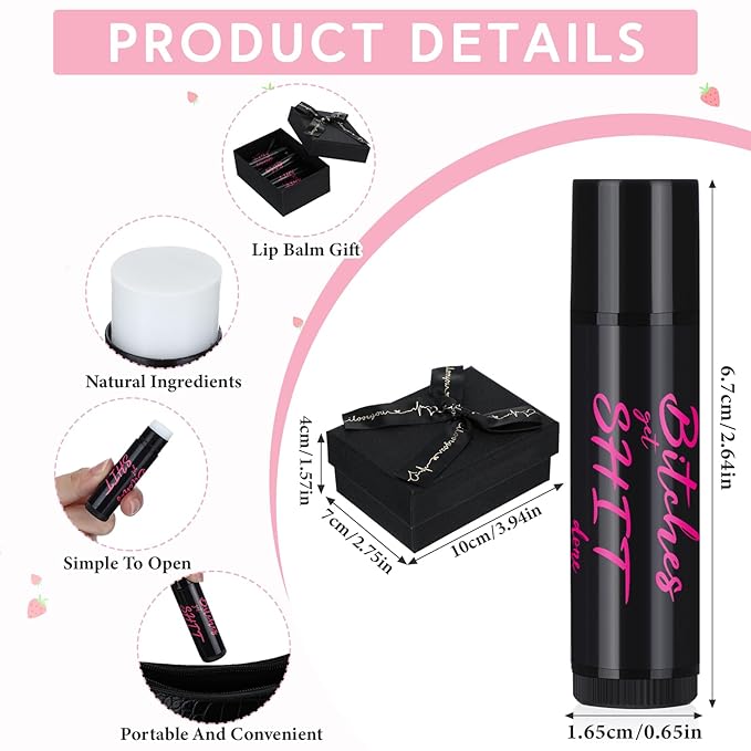 4 Pcs Funny Swear Lip Balm