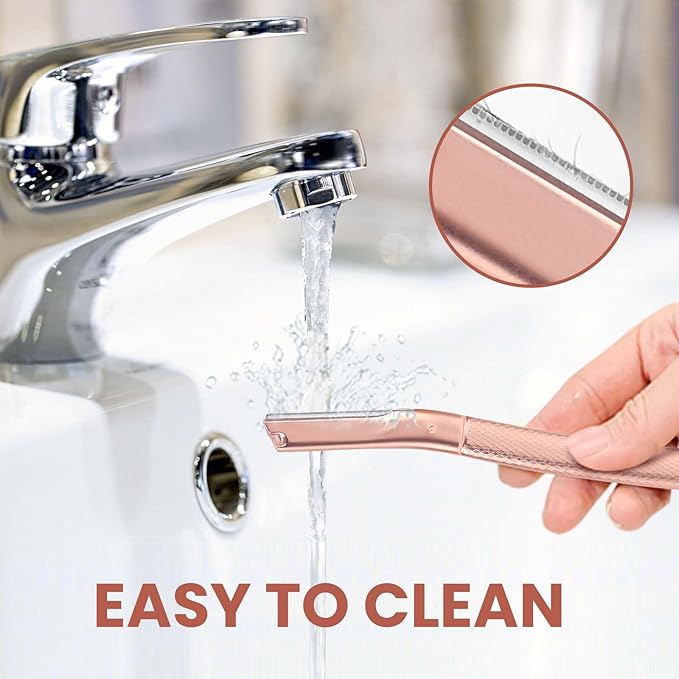 Dermaplaning Tool for- Dermaplane Razor for Women Face with 10 Replaceable Blades - Professional Womens Face Razor Peach Fuzz - Facial Hair Removal for Women & Eyebrow Hair Removal