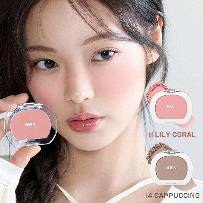 BBIA Last Blush NEW 15 Colors - Cheek Blush Shaping Shading Contour & Highlight Long-Lasting Matte Finish Natural Shades Buildable & Blendable Daily Korean Face Makeup (01 FORGET ME NOT, Pack of 1)