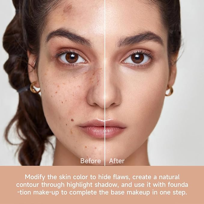 Makeup Cream Contour Palette with Makeup Brush, 12 to Dark