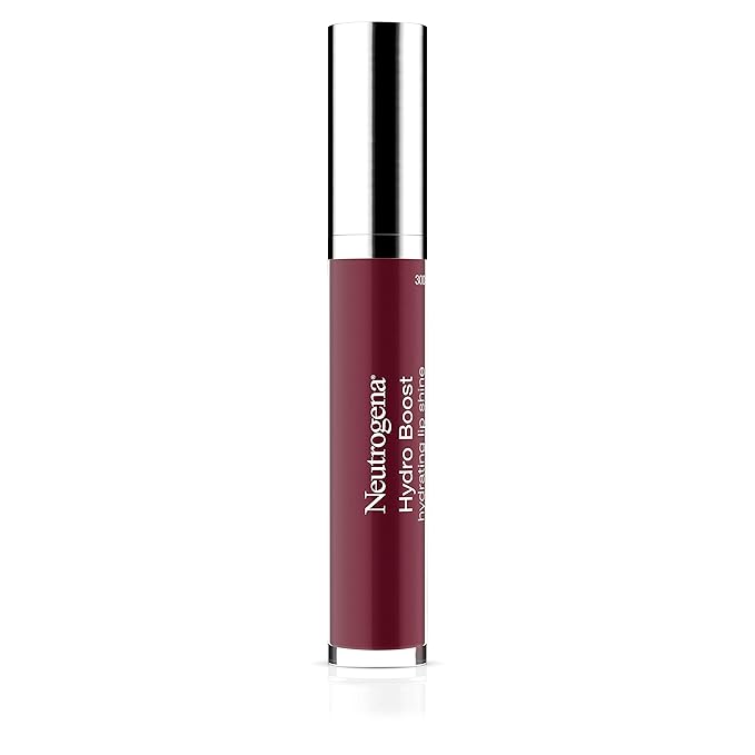 Neutrogena Hydro Boost Moisturizing Lip Gloss, Hydrating Non-Stick and Non-Drying Luminous Tinted Lip Shine with Hyaluronic Acid to Soften and Condition Lips, 100 Soft Mulberry, 0.10 oz