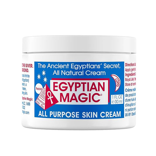 Egyptian Magic - All Purpose Face, Body, and Dry Skin Moisturizing Cream, Skin Protectant for Women & Men, Eczema Care Healing Balm, Scar Treatment, Stretch Marks, and Tattoo Aftercare, 1oz Jar