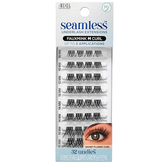 Ardell Seamless Underlash Lash Extensions Kit - DIY Lash Clusters, Eyelash Extension Kit, FauxMink M Curl, Up To 5 Applications - 32 Count, 1-Pack