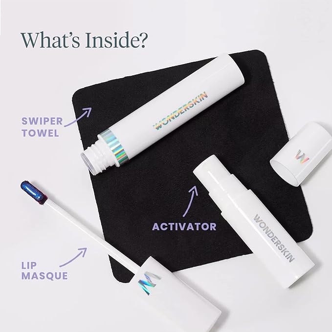 Wonderskin Wonder Blading Lip Stain Peel Off and Reveal Kit - Long Lasting, Waterproof Pink Lip Tint, Transfer Proof Natural Makeup Stain Kit (Romance)