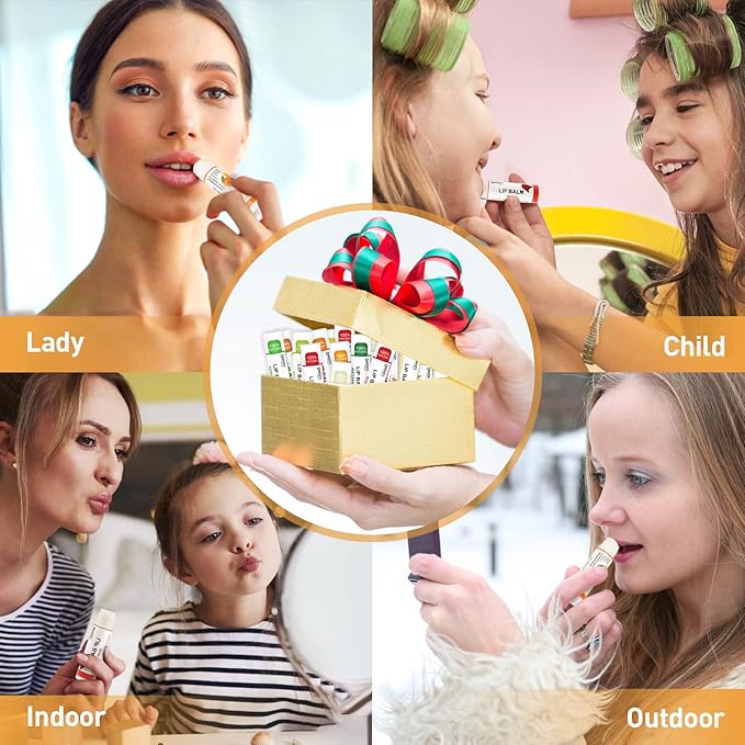 DMSKY 200 Pack Lip Balm, Natural