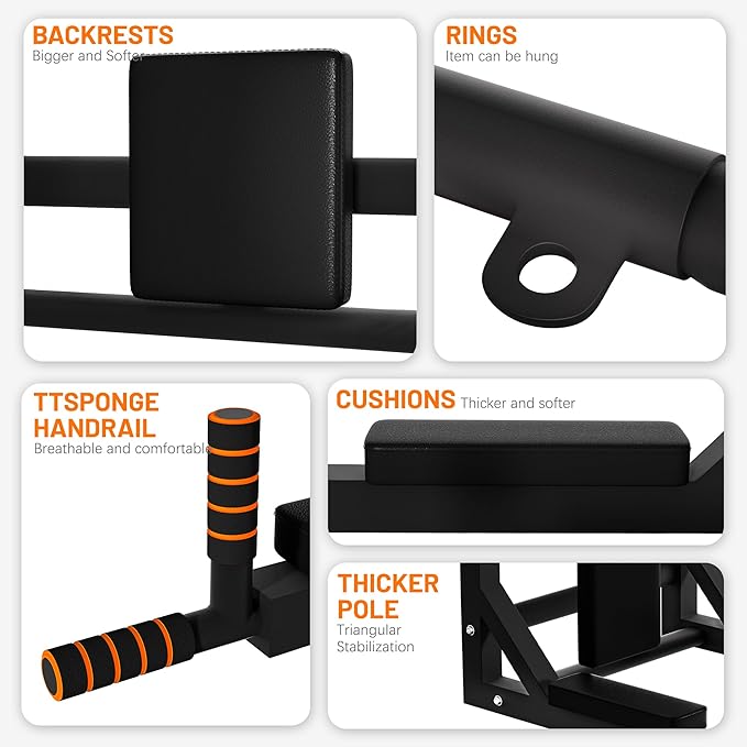 FICTOR Door Pull up Bar for Doorway 30''-37'' Door