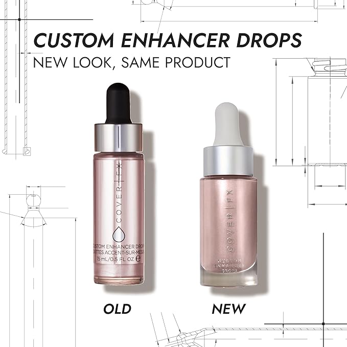 COVER FX Custom Enhancer Drops - Rose Gold: Liquid Highlighter 15mL