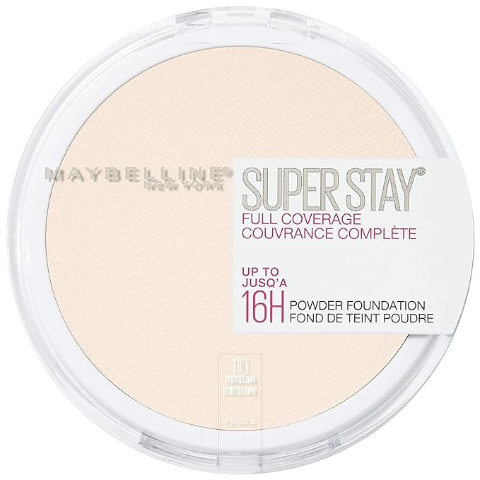 Maybelline Super Stay Full Coverage Powder Foundation Makeup, 1 Count