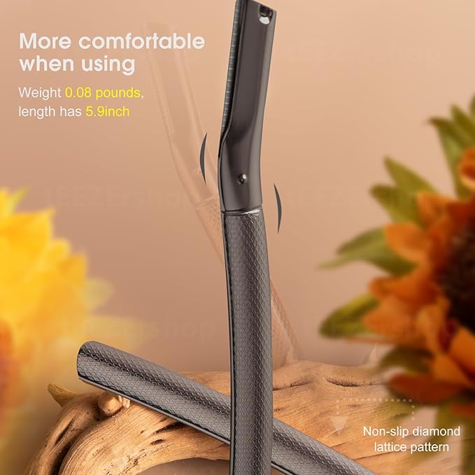 Dermaplane Razor for Women Face with 20PCS Blades,Professional Facial Razors for Peach Fuzz and Eyebrow Hair Removal,Stainless Steel Multipurpose Face Shavers with Gift (Black)