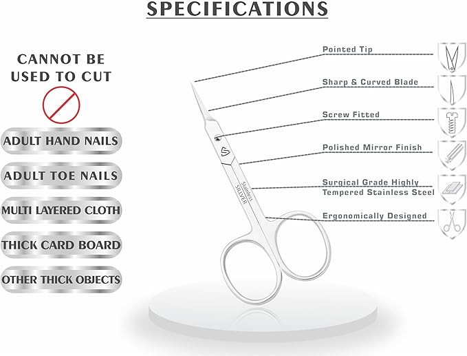 Cuticle Scissors Curved Blade -