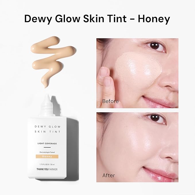 THANK YOU FARMER Dewy Glow Skin Tint, Long-Lasting fl oz
