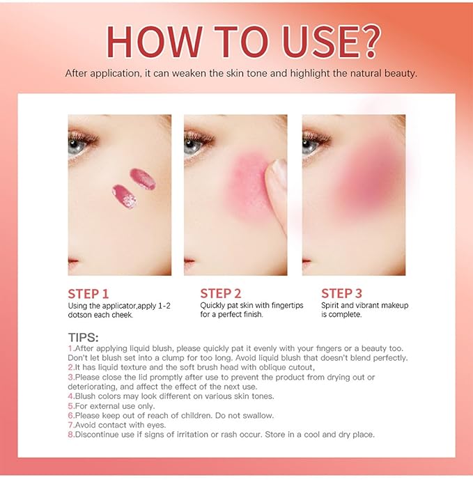 MAEPEOR Matte Liquid Blush 9 Colors Soft Cream (Color 09)