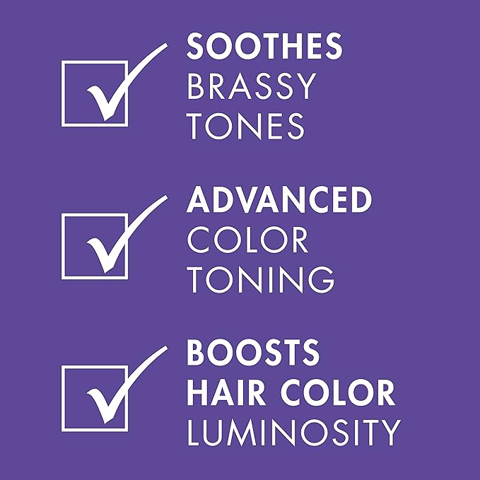 Nexxus Blonde Assure Purple Shampoo & Conditioner Color Assure 2 Pack Blonde, Bleached & Silver Hair Color Shampoo & Conditioner with Keratin Protein & Violet Pigment 8.5 fl oz