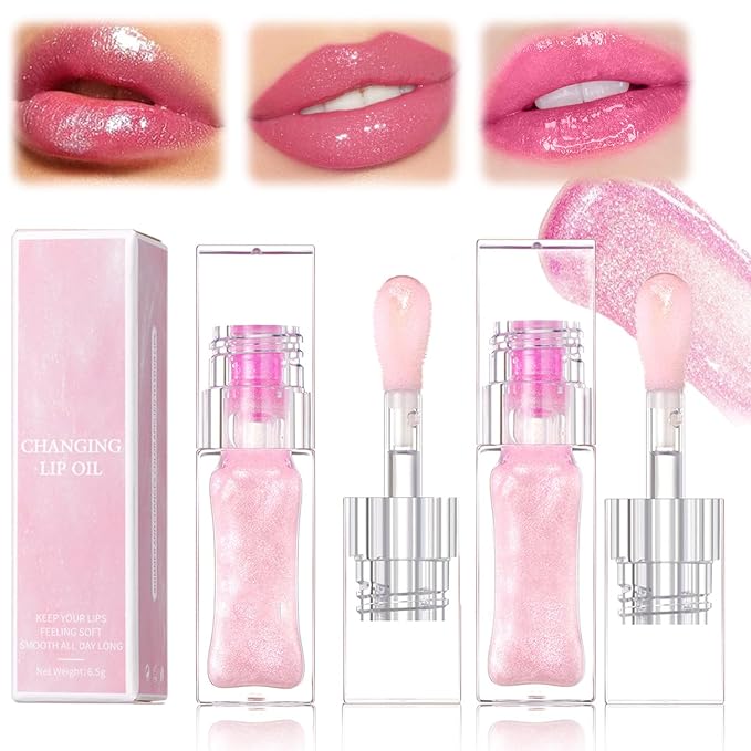 IMOLL 2PCS Color Changing Lip Oil, Magic Color Changing