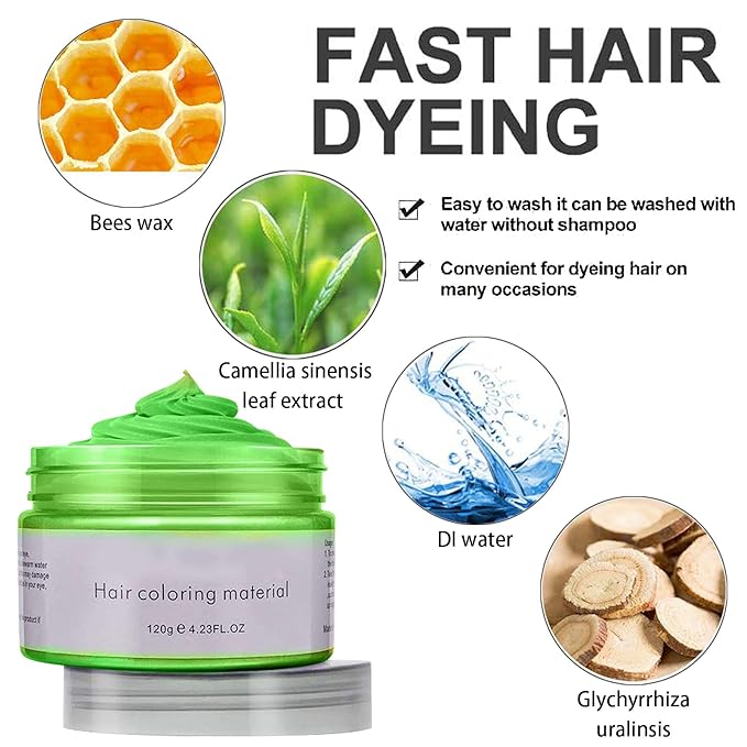 Green Temporary Hair Color, Green