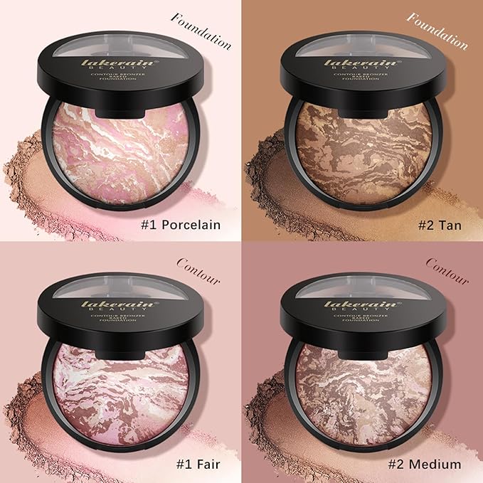 Baked Powder Contour Makeup, Brighten Bronzer Powder, Highlighter