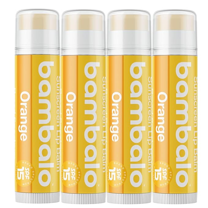 4-Pack Orange SPF 15 Lip Balm Moisturizing,