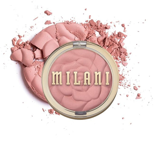 Milani Baked Blush, Powder Blush for Cheeks, Cruelty Free Makeup - Shape, Contour & Highlight Face for a Shimmery or Matte Finish -Romantic Rose