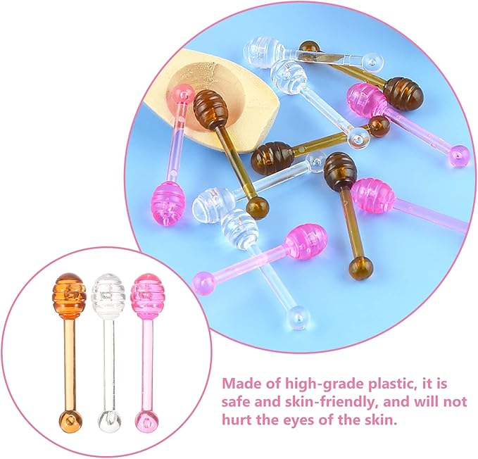 FOMIYES 30pcs Lip Balm Applicators Spoons