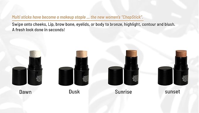 Natural Organic Multi Cream Sticks, Highlighter and Bronzers 0.. (Sunset) 18 oz