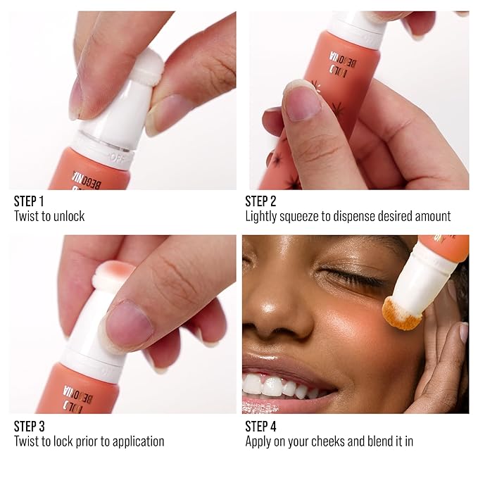 Kiss New York Professional Pearl Liquid Blush Beauty (Bold Begonia)