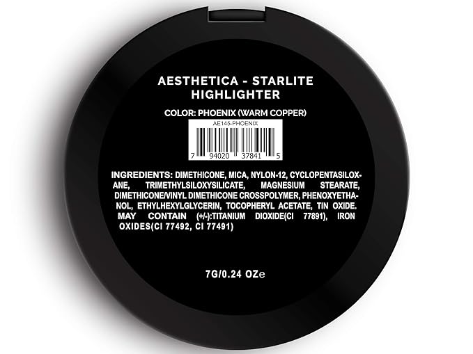 Aesthetica Starlite Highlighter - Metallic Shimmer Highlighting Makeup