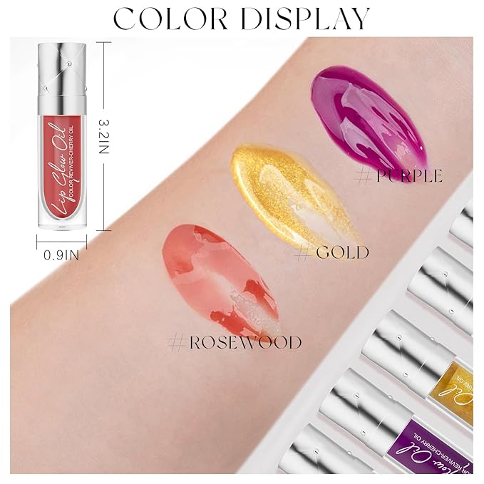 2pcs Hydrating Lip Glow Oil Set Plumping Tinted Hydrating