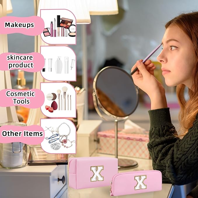 2pcs personalized initial letter makeup