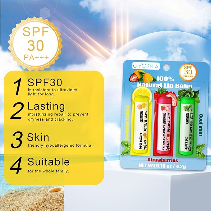 3 Pack SPF Lip Balm Bulk