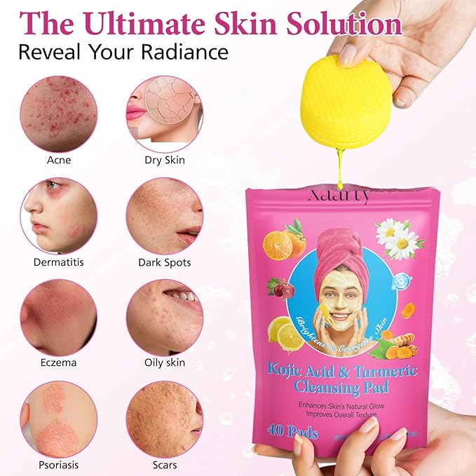 Turmeric kojic acid cleansing pads
