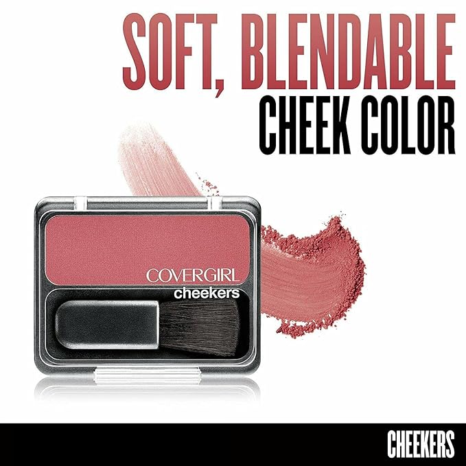 COVERGIRL Cheekers Blendable Powder Blush Rock 'n Rose, .12 oz (packaging may vary), 1 Count