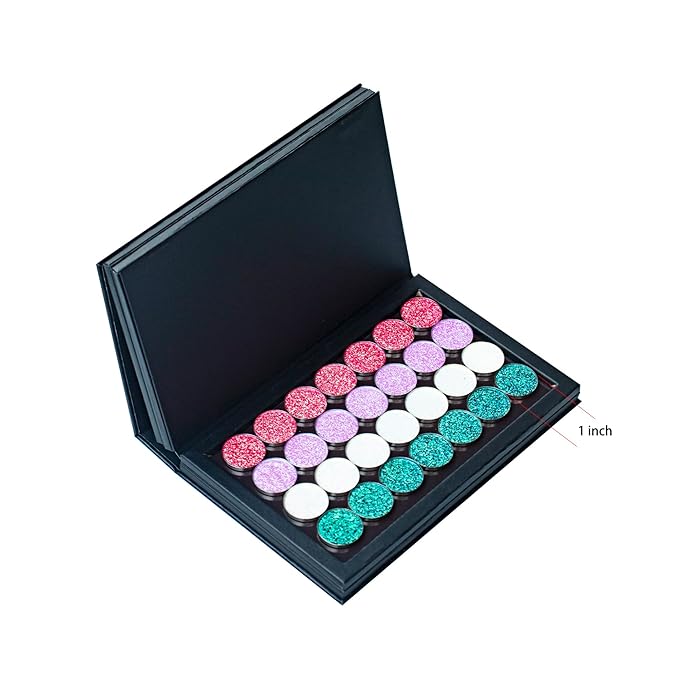 4 layers Empty magnetic Book Shaped palette （Black