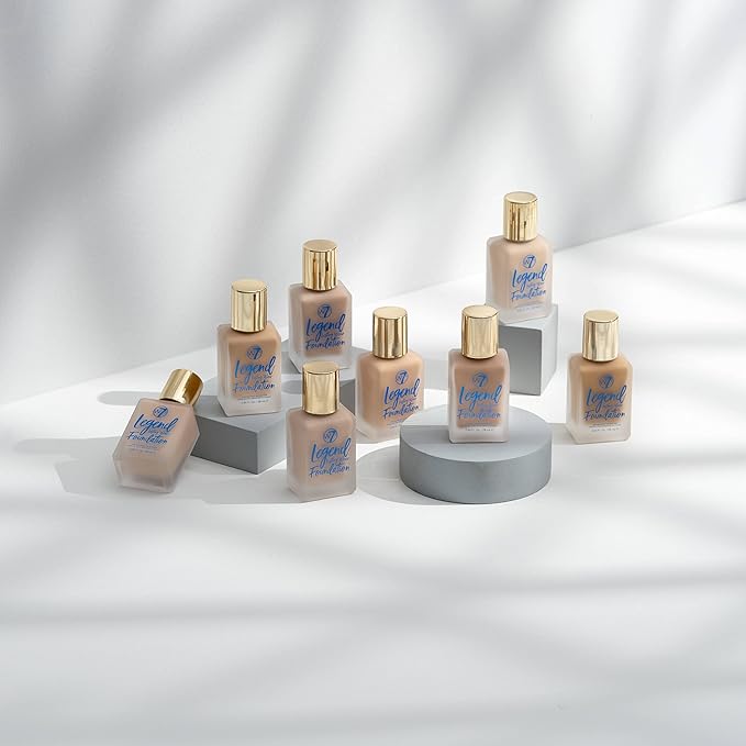 W7 Legend Foundation - Creamy Liquid Foundation for (Natural Beige) 28ml