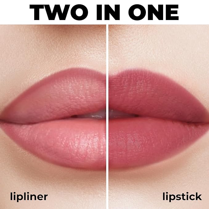 Matte Gel Lip Liner Pencil | Weightless & CreamyTexture - Sharpenable - Longwear & Waterproof - High Pigmented & Flawless Finish - Cruelty-free & Paraben-Free - 404, 1,7g/0.05oz. (Berry)