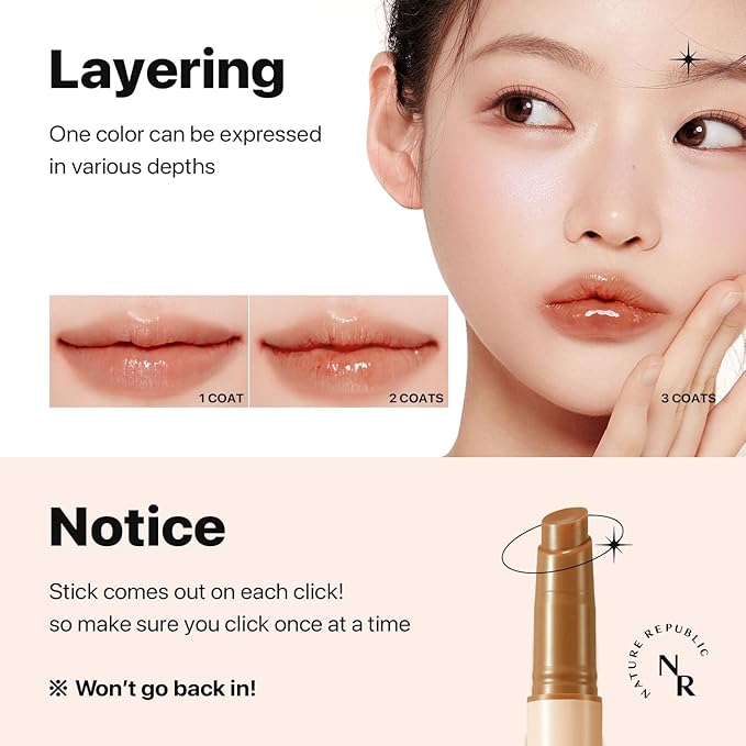 Nature Republic HONEY MELTING LIP (00 CHAI MILK TEA) SOFT LIP STICK Hydrating Gloss, Moisturizing balms, Sheer tint, Shine & Nude, Glowy Finish, korean make up