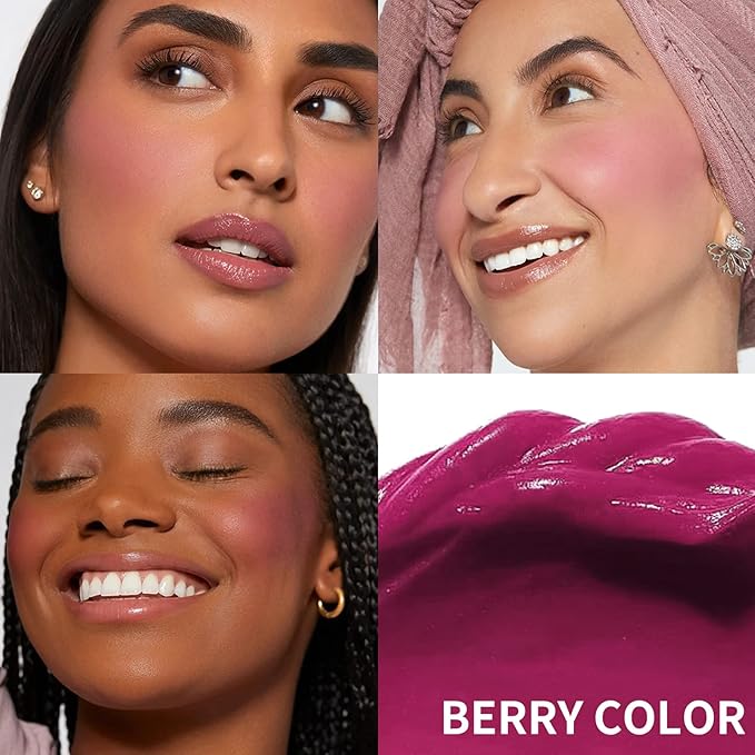 AKARY Velvet Mousse Liquid Blush Makeup for Cheeks, (02 Pink)