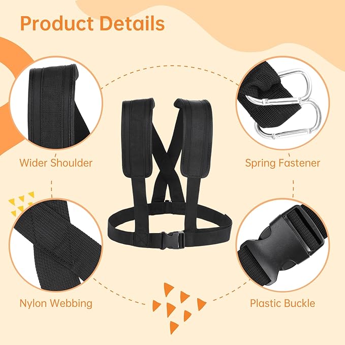 2 Pack Sled Harness for Exercise Physical Football