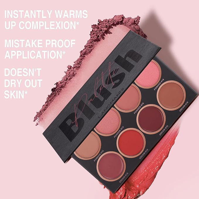 8 Colors Blush Palette, Matte Light Luxury Blush Makeup Blush
