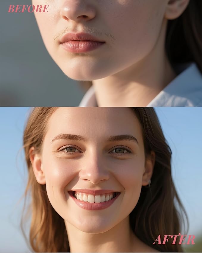 20PCS Facial Wax Strips for Hair Removal, Facial Hair Removal for Women, Waxing Kit for Women's Face, Bikini, Chest, Body, Arms, Legs, Back, & Brazilian | 20ct Waxing Strips & 4 calming Oil Wipes