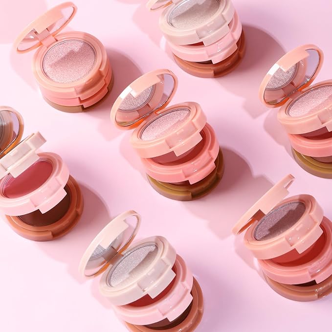3-in-1 Blendable Trio, Contour and Highlight Blush Makeup