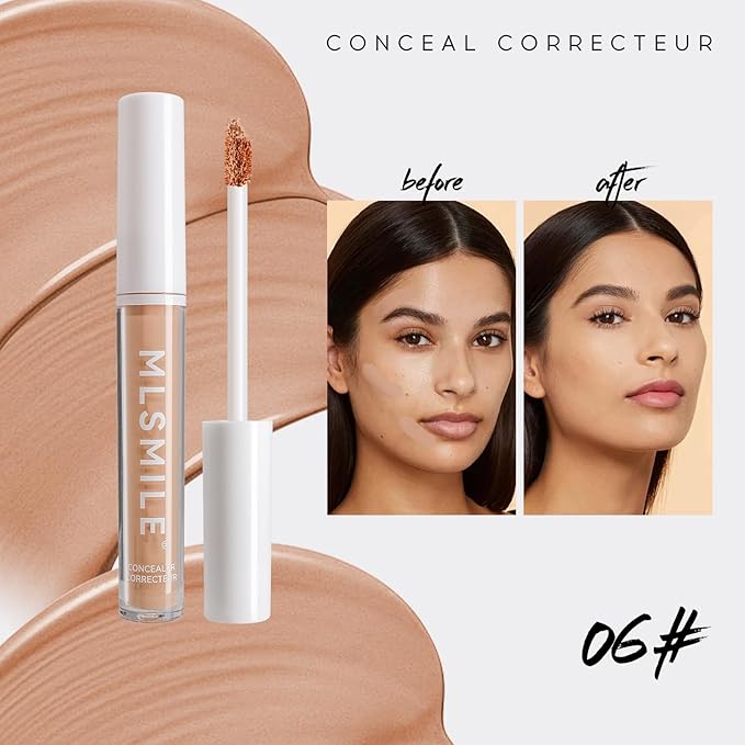 Color Liquid Conceal Contour Foundation, Waterproof 8 Colors Tone, 06