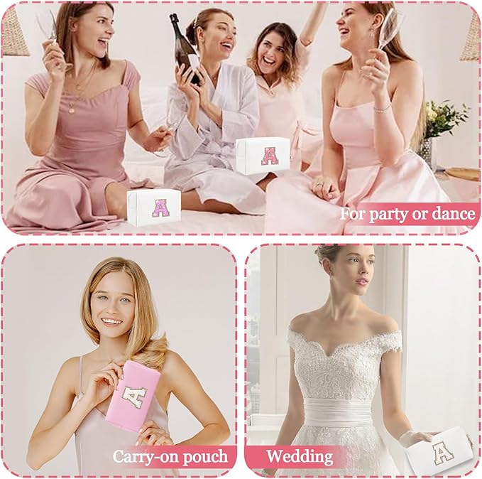 Personalized initial letter makeup bag,