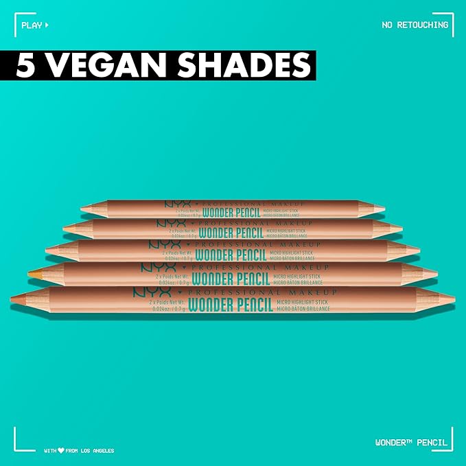 NYX PROFESSIONAL MAKEUP Wonder Pencil, Multi-Use Micro Highlighter Warm Deep