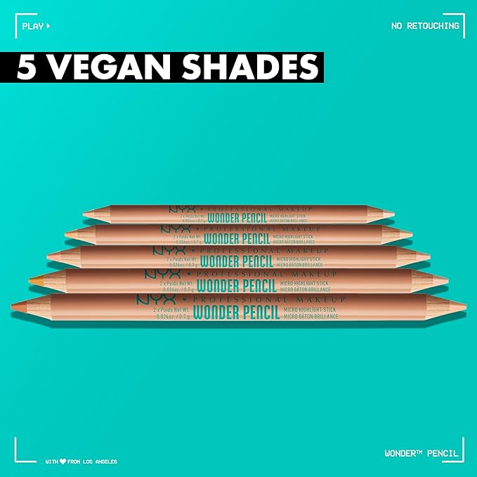 NYX PROFESSIONAL MAKEUP Wonder Pencil, Multi-Use Micro Highlighter - Medium