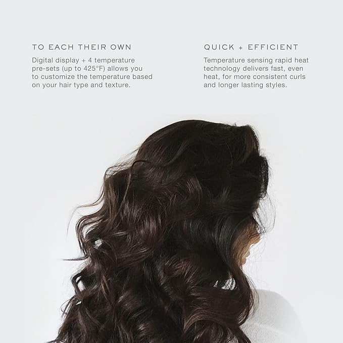 Kristin Ess Hair 1 1/4 Inch Rotating Curling Iron Pivot Wand for Beach Waves - Dual Voltage + Auto Shut Off - Long Barrel Salon Professional Hot Tool Curling Iron - Rotate + Spin to 90 Degrees